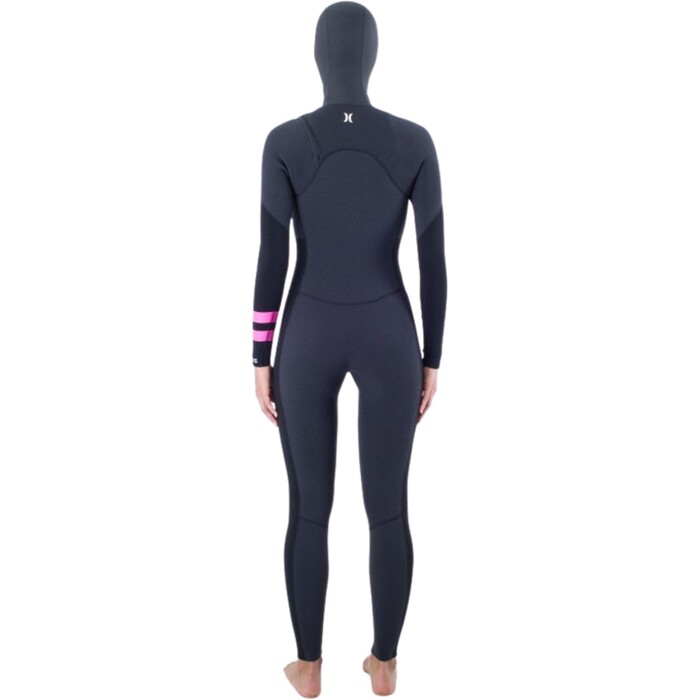 2024 Hurley Mujer Plus 5/3mm Con Capucha Chest Zip Neopreno WFS0012544 - Black / Graphite